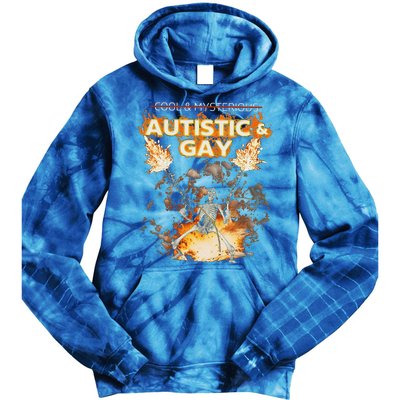 Autistic And Gay Skeleton Tie Dye Hoodie