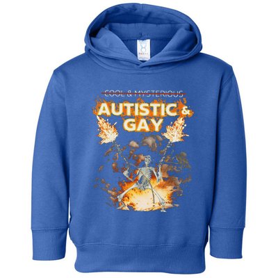 Autistic And Gay Skeleton Toddler Hoodie