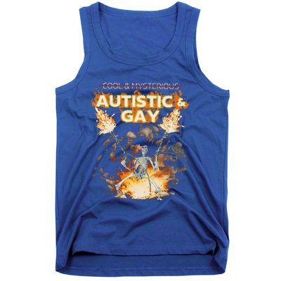 Autistic And Gay Skeleton Tank Top