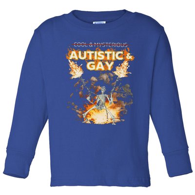 Autistic And Gay Skeleton Toddler Long Sleeve Shirt