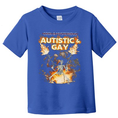 Autistic And Gay Skeleton Toddler T-Shirt