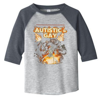 Autistic And Gay Skeleton Toddler Fine Jersey T-Shirt