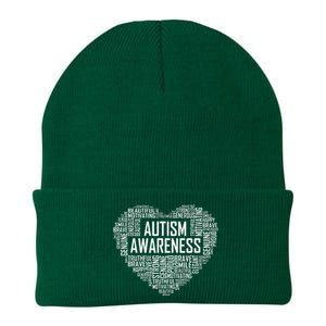 Autism Awareness Gift Heart Proud Support Month Gift Knit Cap Winter Beanie