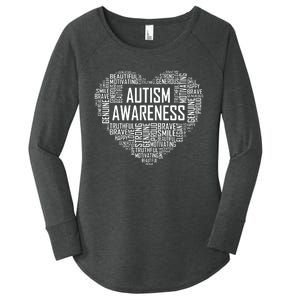 Autism Awareness Gift Heart Proud Support Month Gift Women's Perfect Tri Tunic Long Sleeve Shirt