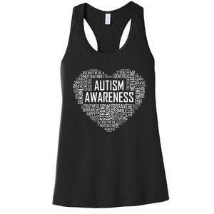 Autism Awareness Gift Heart Proud Support Month Gift Women's Racerback Tank