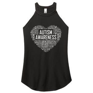 Autism Awareness Gift Heart Proud Support Month Gift Women's Perfect Tri Rocker Tank