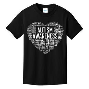 Autism Awareness Gift Heart Proud Support Month Gift Kids T-Shirt