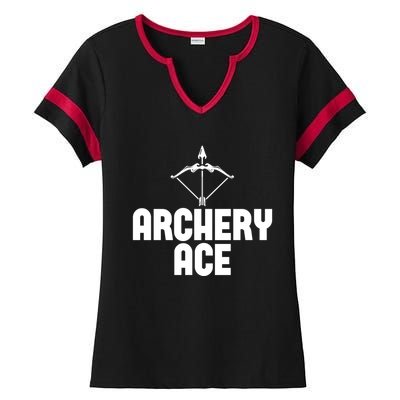 Archery Ace Gift Bow Arrow Club Competition Archery Gift Ladies Halftime Notch Neck Tee