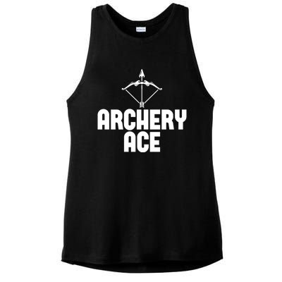 Archery Ace Gift Bow Arrow Club Competition Archery Gift Ladies PosiCharge Tri-Blend Wicking Tank