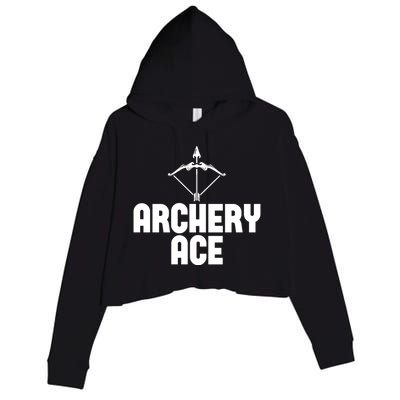 Archery Ace Gift Bow Arrow Club Competition Archery Gift Crop Fleece Hoodie