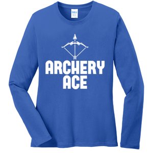 Archery Ace Gift Bow Arrow Club Competition Archery Gift Ladies Long Sleeve Shirt