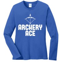 Archery Ace Gift Bow Arrow Club Competition Archery Gift Ladies Long Sleeve Shirt