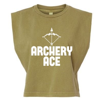 Archery Ace Gift Bow Arrow Club Competition Archery Gift Garment-Dyed Women's Muscle Tee