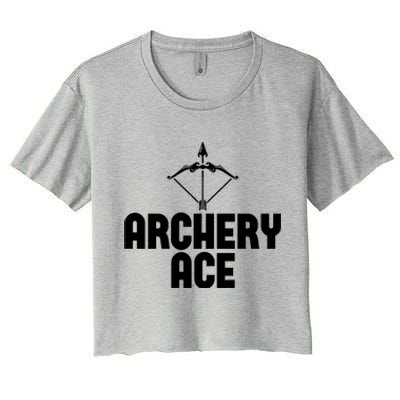 Archery Ace Gift Bow Arrow Club Competition Archery Gift Women's Crop Top Tee