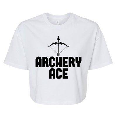 Archery Ace Gift Bow Arrow Club Competition Archery Gift Bella+Canvas Jersey Crop Tee