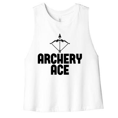 Archery Ace Gift Bow Arrow Club Competition Archery Gift Women's Racerback Cropped Tank