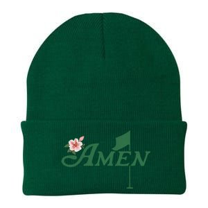 Amen Azalea Golf Masters Floral Golfing Enthusiast Knit Cap Winter Beanie