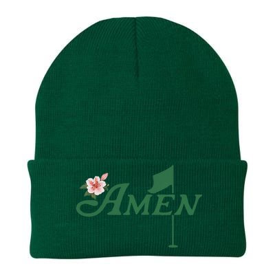 Amen Azalea Golf Masters Floral Golfing Enthusiast Knit Cap Winter Beanie