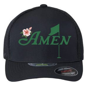 Amen Azalea Golf Masters Floral Golfing Enthusiast Flexfit Unipanel Trucker Cap