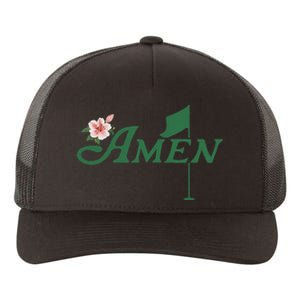 Amen Azalea Golf Masters Floral Golfing Enthusiast Yupoong Adult 5-Panel Trucker Hat