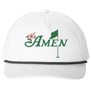 Amen Azalea Golf Masters Floral Golfing Enthusiast Snapback Five-Panel Rope Hat