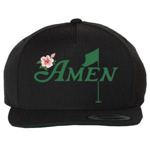 Amen Azalea Golf Masters Floral Golfing Enthusiast Wool Snapback Cap