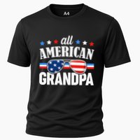 All American Grandpa 4th of July USA Family Matching Outfit Cooling Performance Crew T-Shirt