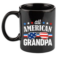 All American Grandpa 4th of July USA Family Matching Outfit 11oz C Handle Ceramic Mug