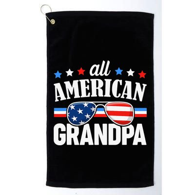 All American Grandpa 4th of July USA Family Matching Outfit Golf Towel