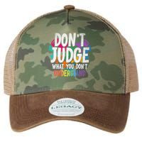 Autism Awareness Gifts Don't Judge What You Don't Understand  Legacy Tie Dye Trucker Hat