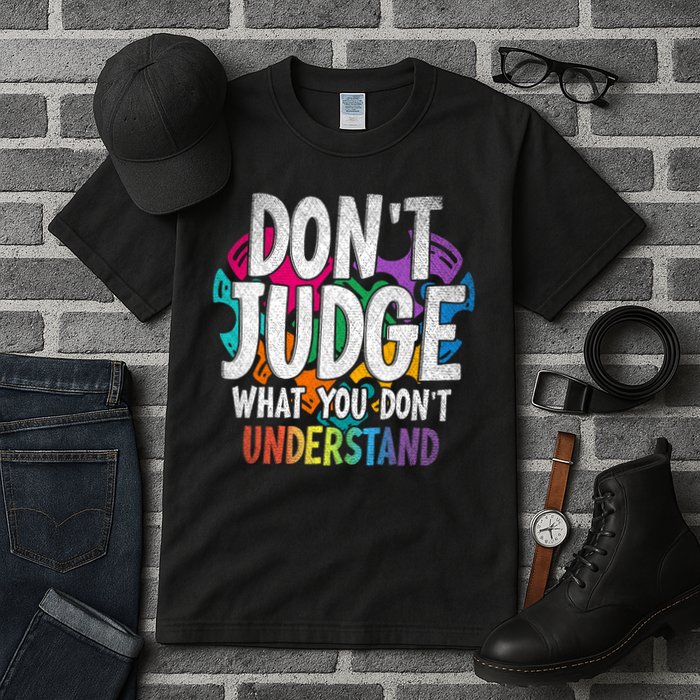 Autism Awareness Gifts Don't Judge What You Don't Understand  Tall T-Shirt