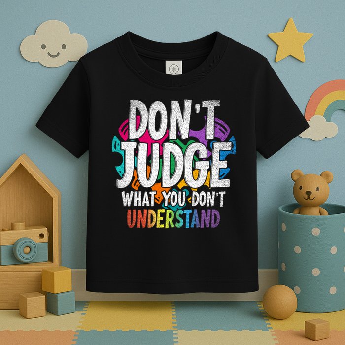 Autism Awareness Gifts Don't Judge What You Don't Understand  Toddler T-Shirt