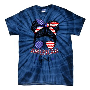 All American Girl 4th Of July Bleached Daughter USA Tie-Dye T-Shirt