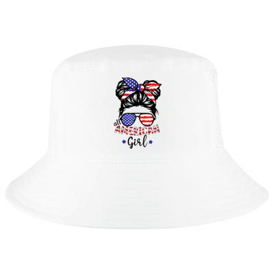 All American Girl 4th Of July Bleached Daughter USA Cool Comfort Performance Bucket Hat