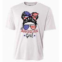 All American Girl 4th Of July Bleached Daughter USA Cooling Performance Crew T-Shirt