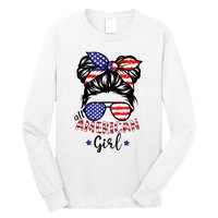 All American Girl 4th Of July Bleached Daughter USA Long Sleeve Shirt