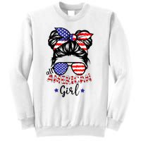 All American Girl 4th Of July Bleached Daughter USA Sweatshirt