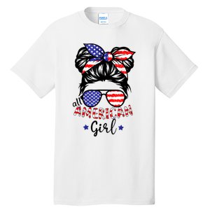 All American Girl 4th Of July Bleached Daughter USA Tall T-Shirt