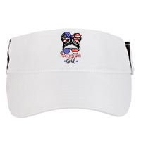 All American Girl 4th Of July Bleached Daughter USA Adult Drive Performance Visor