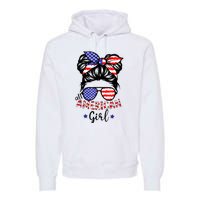 All American Girl 4th Of July Bleached Daughter USA Premium Hoodie