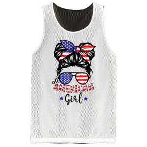 All American Girl 4th Of July Bleached Daughter USA Mesh Reversible Basketball Jersey Tank