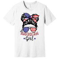 All American Girl 4th Of July Bleached Daughter USA Premium T-Shirt