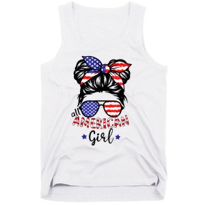 All American Girl 4th Of July Bleached Daughter USA Tank Top