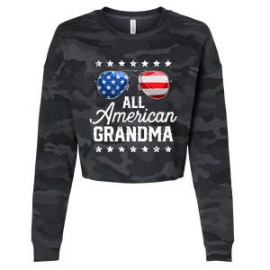 All American Grandma 4th of July Family Matching Sunglasses Cropped Pullover Crew