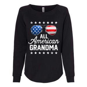 All American Grandma 4th of July Family Matching Sunglasses Womens California Wash Sweatshirt