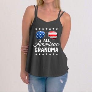 All American Grandma 4th of July Family Matching Sunglasses Women's Strappy Tank