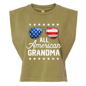 All American Grandma 4th of July Family Matching Sunglasses Garment-Dyed Women's Muscle Tee