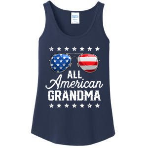 All American Grandma 4th of July Family Matching Sunglasses Ladies Essential Tank