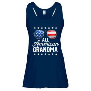 All American Grandma 4th of July Family Matching Sunglasses Ladies Essential Flowy Tank