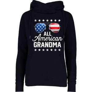 All American Grandma 4th of July Family Matching Sunglasses Womens Funnel Neck Pullover Hood